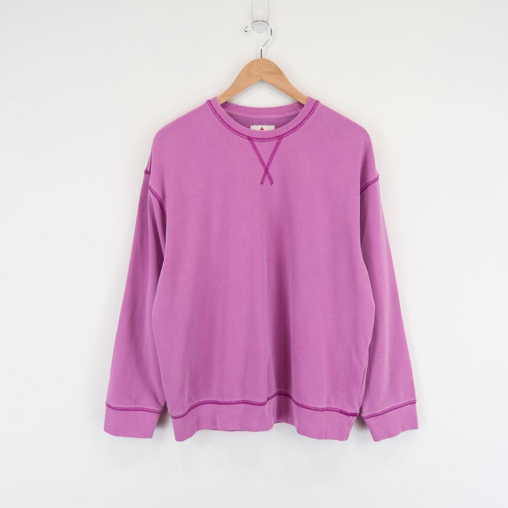 NWOT American Giant Women's Relaxed French Terry Crew Cattleya Orchid Medium - Picture 4 of 9